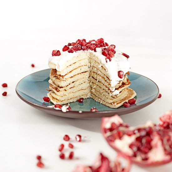 Pancakes with pomegranate - Recipe photo by KinoiKuchnia