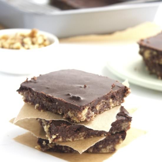 Chocolate Walnut Bars - Recipe photo by thealmondeater
