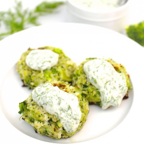 Broccoli Bites w/ Yogurt Dill Sauce - Recipe photo by LocalSavour