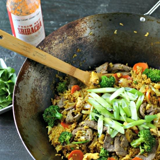 Turmeric Fried Rice with Beef - Recipe photo by EverydayMaven