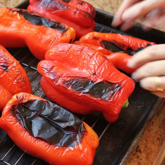 How to Roast Red Peppers - Recipe photo by christinascucina