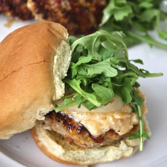Pimento Cheese Turkey Sliders - Recipe photo by thegarlicdiaries