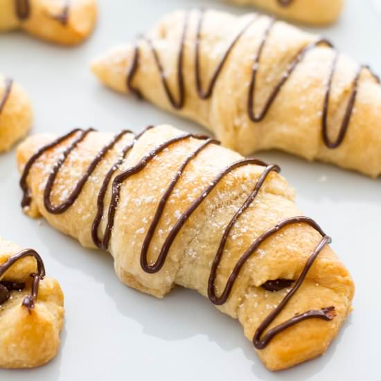 Chocolate Stuffed Croissants - Recipe photo by a latte food