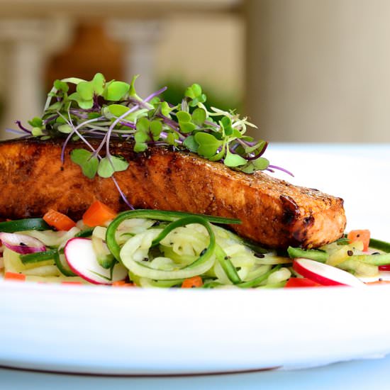 Honey and Soy Glazed Salmon - Recipe photo by Bibbyskitchenat36