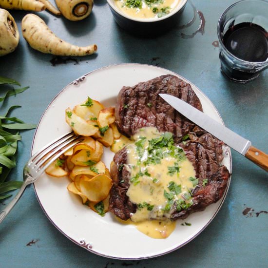 Entrecôte & Béarnaise Sauce - Recipe photo by sabine@mamangerie