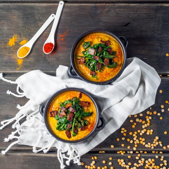 Smoked Paprika Split Pea Soup - Recipe photo by tassedamour