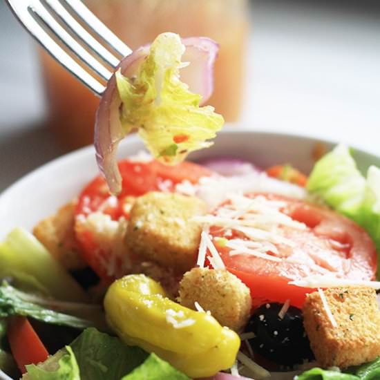 Copycat Olive Garden Salad - Recipe photo by cookingupcottage