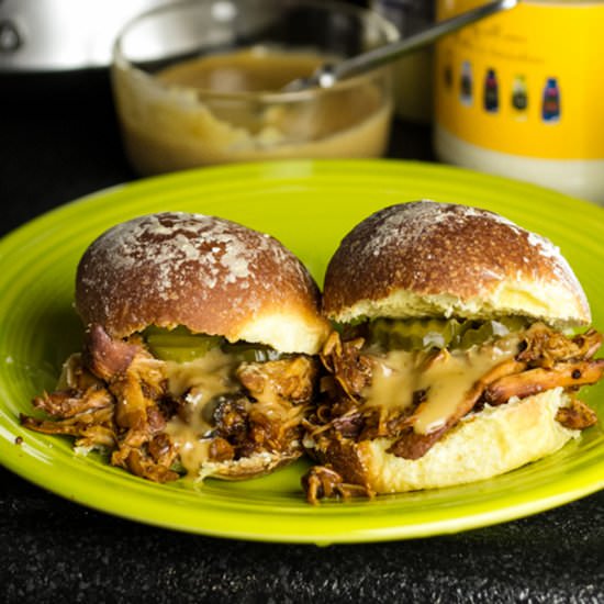 Slow Cooker Beer Pulled Chicken - Recipe photo by Chattavore