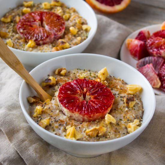 Roasted Blood Orange Oatmeal - Recipe photo by karalydonRD