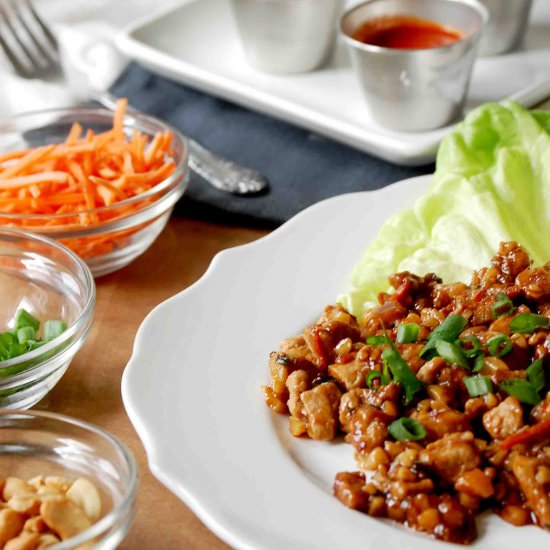 Asian Chicken Lettuce Wraps - Recipe photo by thecollegehousewife