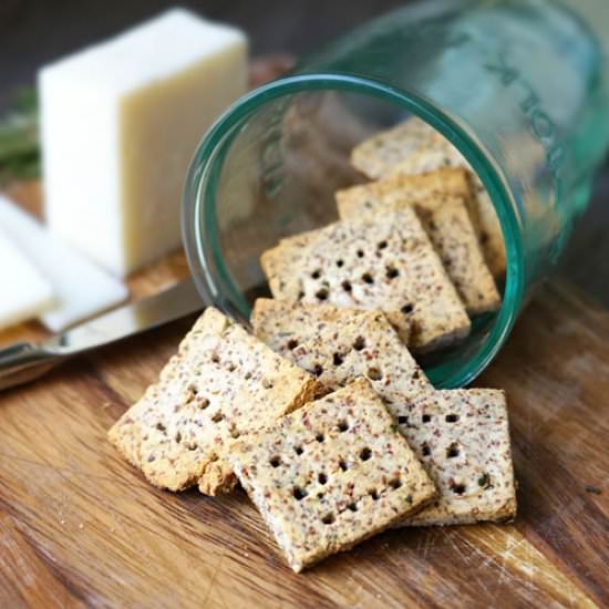 Easy Almond Pulp Crackers - Recipe photo by detoxinista