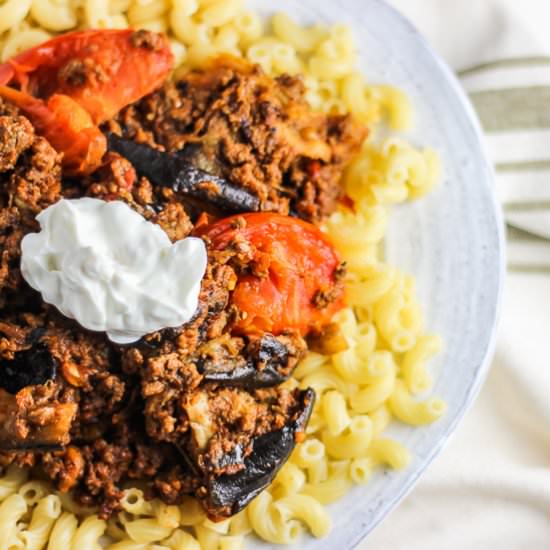Seared Eggplant and Tomato Beef - Recipe photo by Honest and Tasty