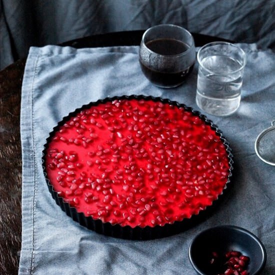 Panna Cotta with Pomegranate - Recipe photo by bayaderka