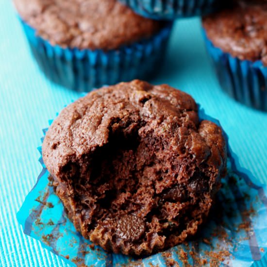 Healthy Choc Chip Zucchini Muffins - Recipe photo by Thenoatbook