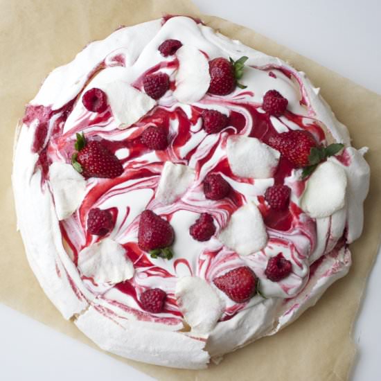 Rose & Berry Meringue Cake - Recipe photo by SaltHouse