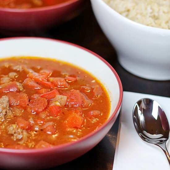 Stuffed Pepper Soup - Recipe photo by audreysapron