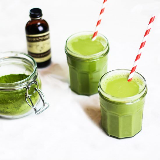 Vegan Vanilla Matcha Milkshakes - Recipe photo by iamchef