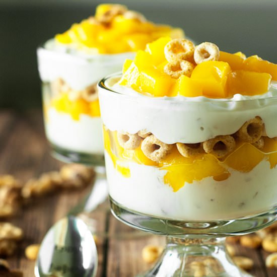 Walnut Mango Yogurt Parfait - Recipe photo by asimplepantry