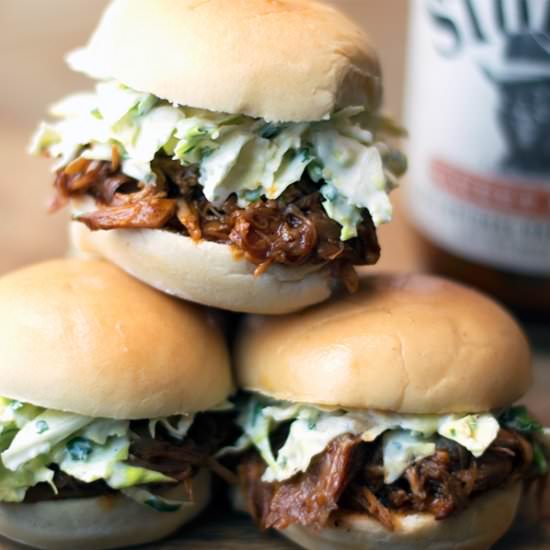 Pulled Pork Sliders & Cilantro Slaw - Recipe photo by cookingdivine