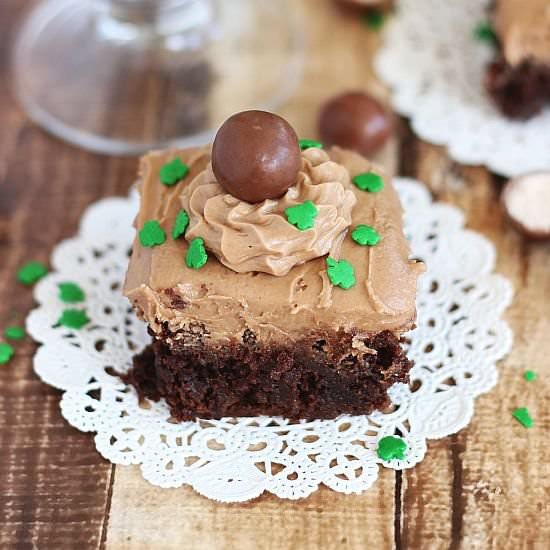 Malt Bailey's Irish Cream Brownies - Recipe photo by thegoldlininggirl