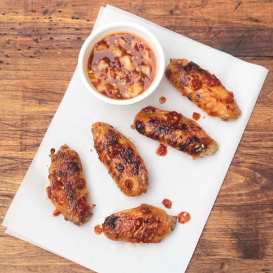 Sweet and Spicy Chicken Wings - Recipe photo by AttaGirlSays