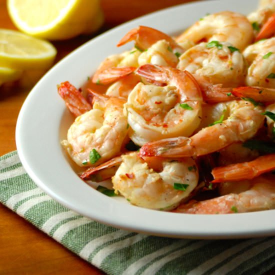 Paleo Roasted Lemon Garlic Shrimp - Recipe photo by awholenewtwist.com
