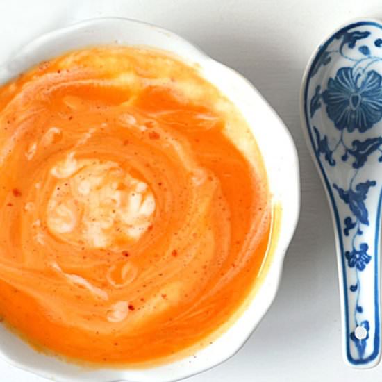 Sweet Potato Soup w/ Coconut Cream - Recipe photo by Sew French