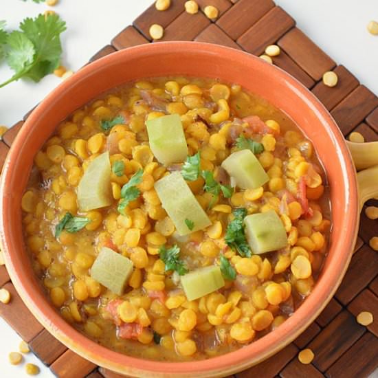Chana Dal with Lauki - Recipe photo by ruchiskitchen