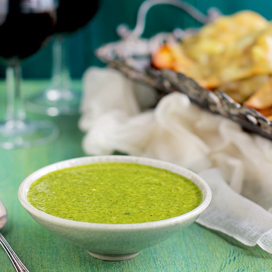 Cilantro Mint Chutney - Recipe photo by calizona