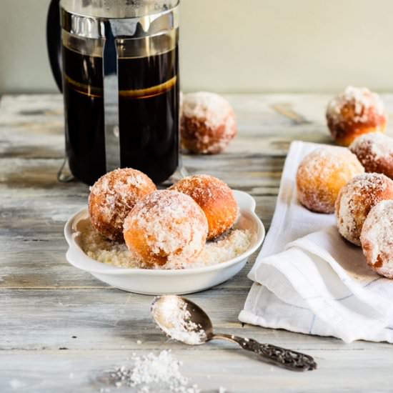 Mango And Coconut Doughnuts - Recipe photo by cocklesandmussels