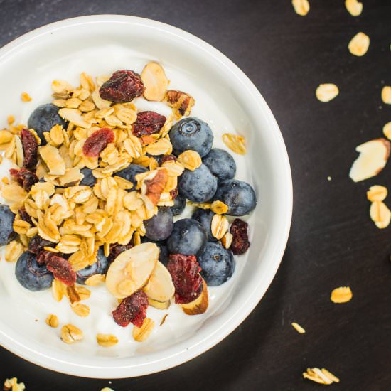 Maple Almond Cranberry Granola - Recipe photo by focusedonfit