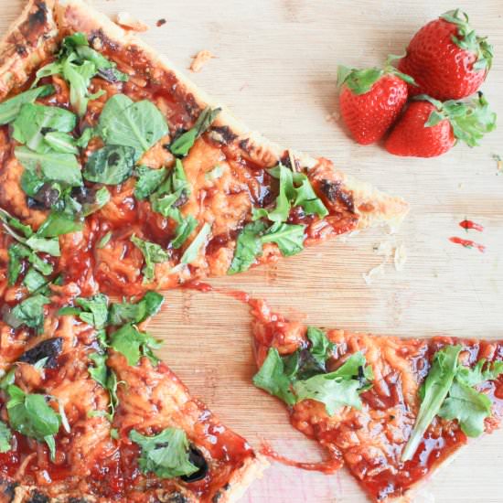 Strawberry Rhubarb & Cheddar Tart - Recipe photo by BigHairandFoodieFare