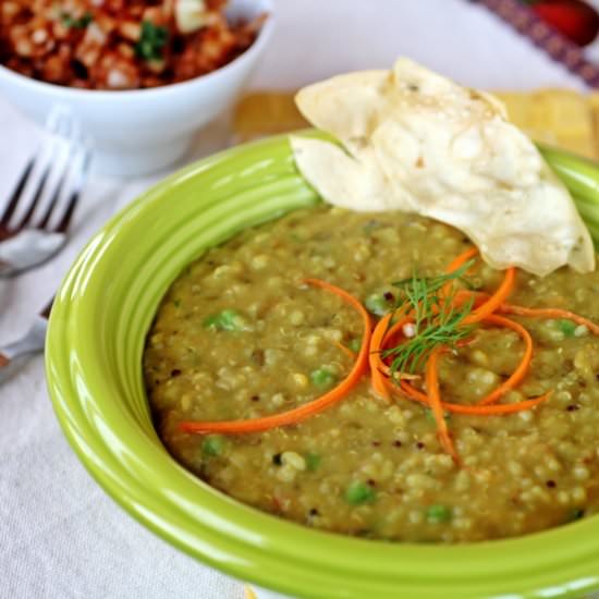 Quinoa and Lentil Porridge - Recipe photo by Spice Chronicles