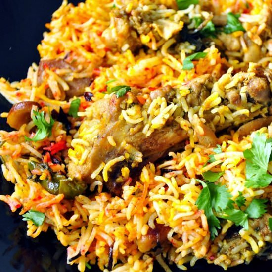 Hyderabad Chicken Briyani - Recipe photo by JeeviKitchen