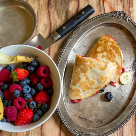 Very Berry Breakfast Quesadilla - Recipe photo by rhiannonveganmelbourne