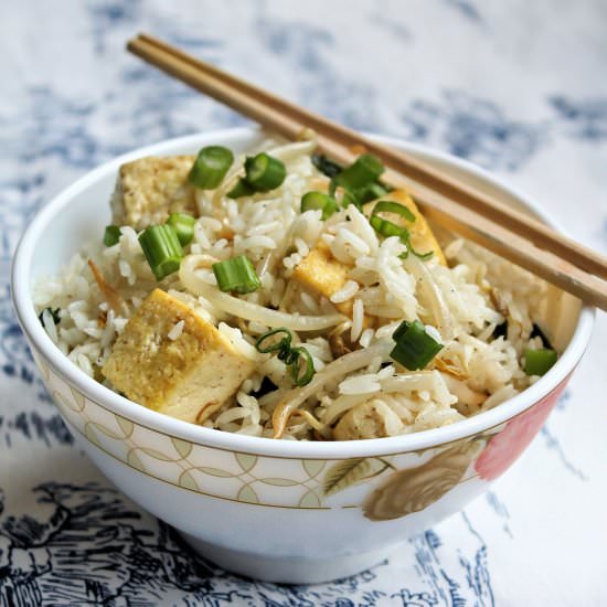 Tofu Sprouts Rice - Recipe photo by easybitesonline