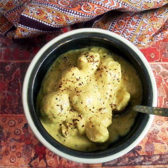 Colocasia in Yogurt Sauce - Recipe photo by steamingpot