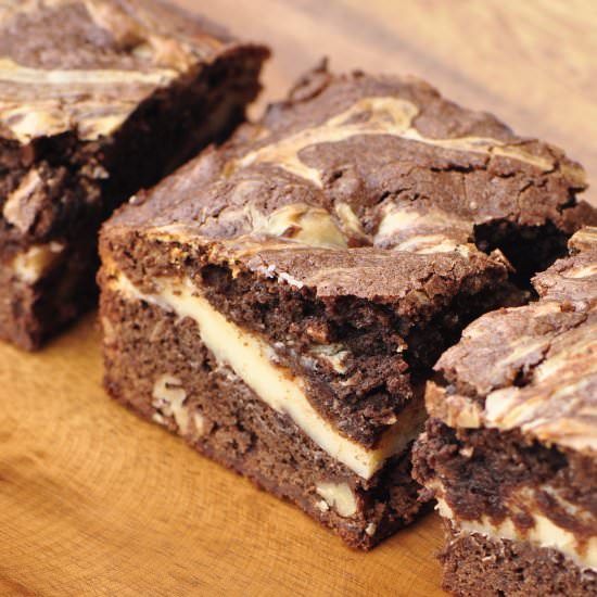 Deep Dish Whisky Brownies - Recipe photo by thevegetarianginger