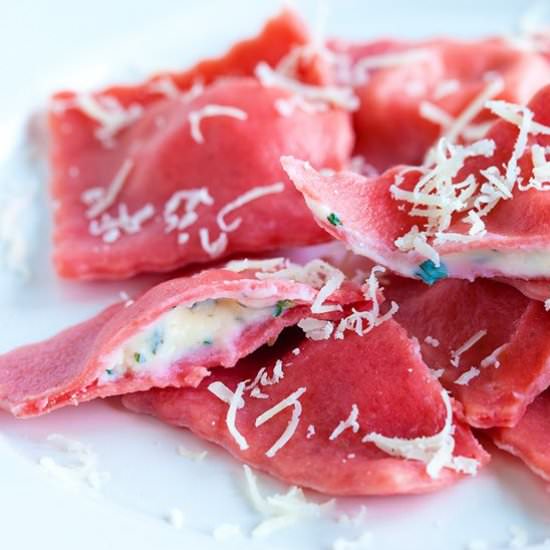 Red Beet Ravioli - Recipe photo by ohmydish