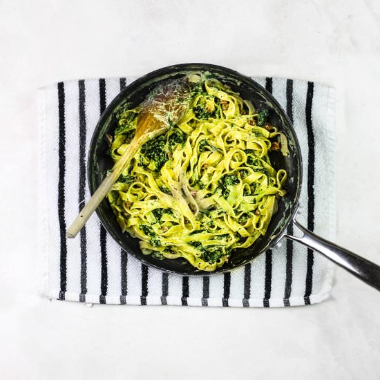 Spinach & Ricotta Tagliatelle - Recipe photo by iamchef