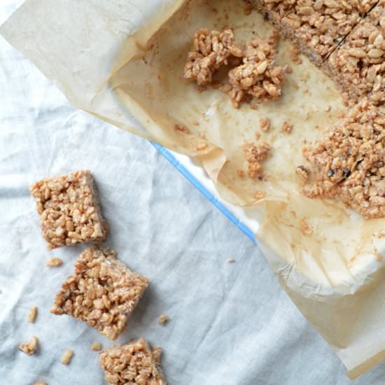 Healthy Vanilla Rice Crispy Bars - Recipe photo by simplyrealhealth