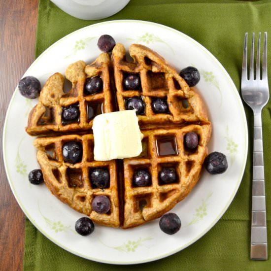 Whole Wheat Blueberry Waffles - Recipe photo by buildyourbite