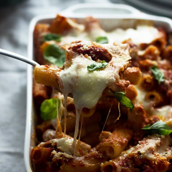Creamy Sun-Dried Tomato Rigatoni - Recipe photo by cookingforkeeps