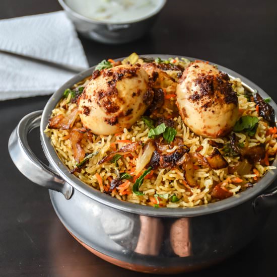 Hyderabadi Egg Biryani - Recipe photo by Relishthebite