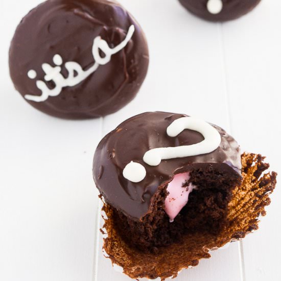 Gender Reveal Cupcakes - Recipe photo by garnishandglaze