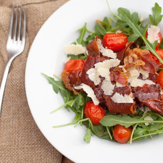 Crispy Proscuitto Salad - Recipe photo by libbyroach