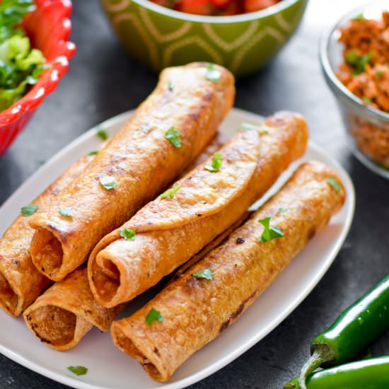 Chipotle Tofu Sofritas Taquitos - Recipe photo by ChefDeHome