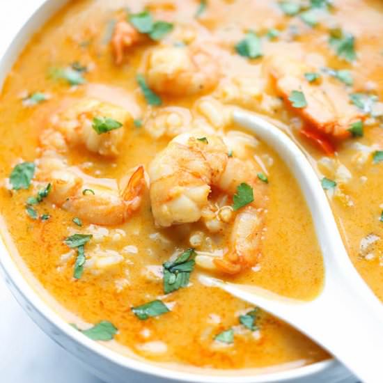 Easy Thai Shrimp Soup - Recipe photo by damndelicious
