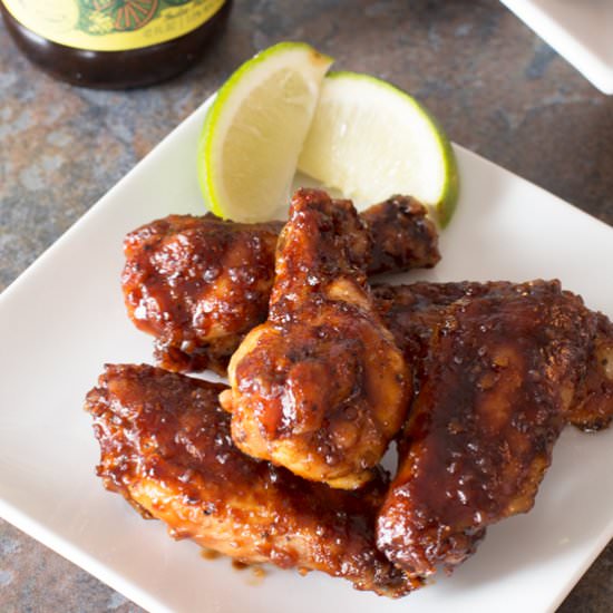 Spicy Miso Glazed Chicken Wings - Recipe photo by cakenknife
