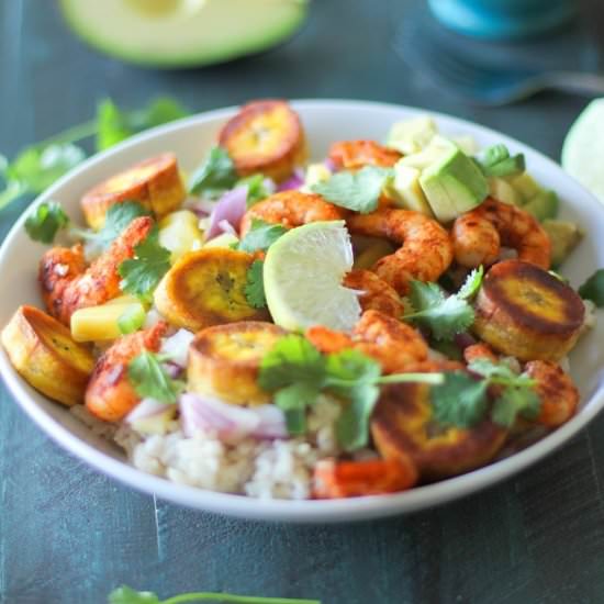 Cuban Shrimp Bowls - Recipe photo by roastedroot